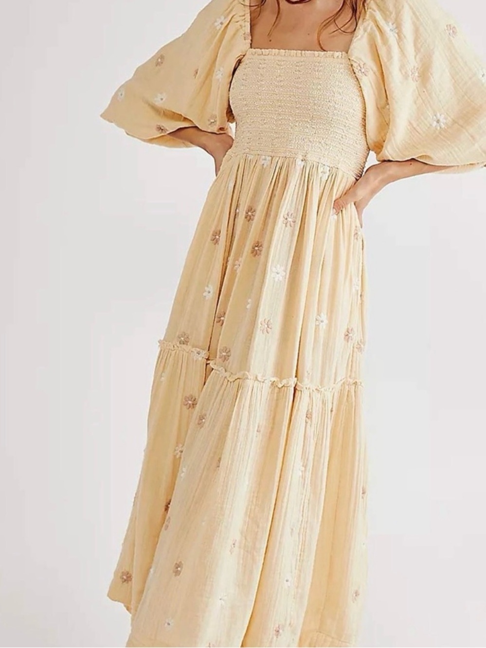 Free people dahlia pearl island maxi dress